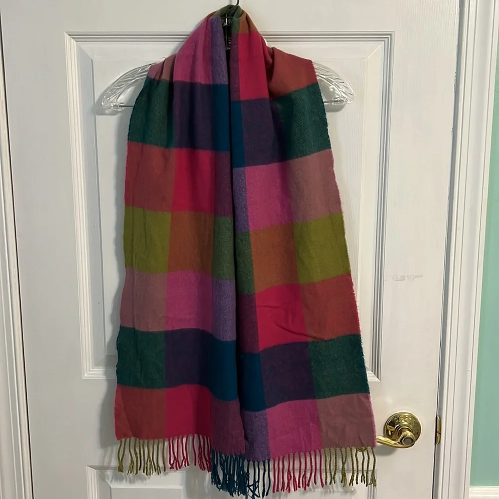 Multi-color Buffalo Check Scarf - Picture 2 of 4
